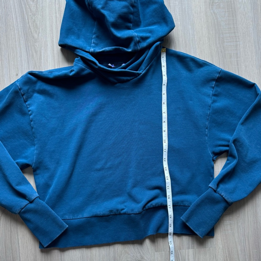 Joy Lab Sweat Set Hoodie Joggers Women’s Small Blue Acid Wash Thumbholes - Picture 5 of 14